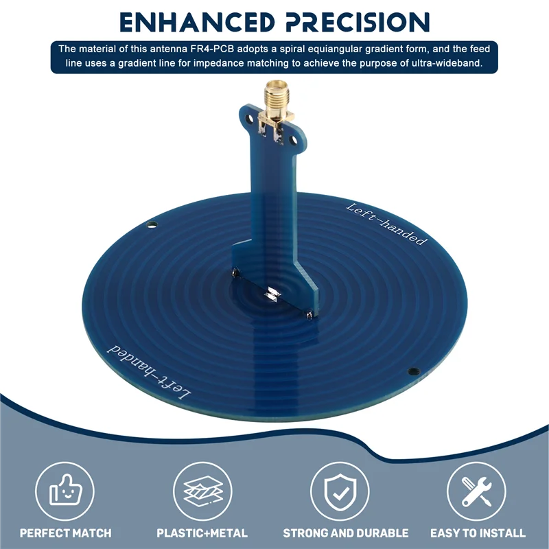ABJF-UWB هوائي واسع النطاق 120 ميجا هرتز-6 جيجا هرتز 10 سنتيمتر SMA للعثور على الاتجاه تحليل الطيف قياسات النطاق العريض