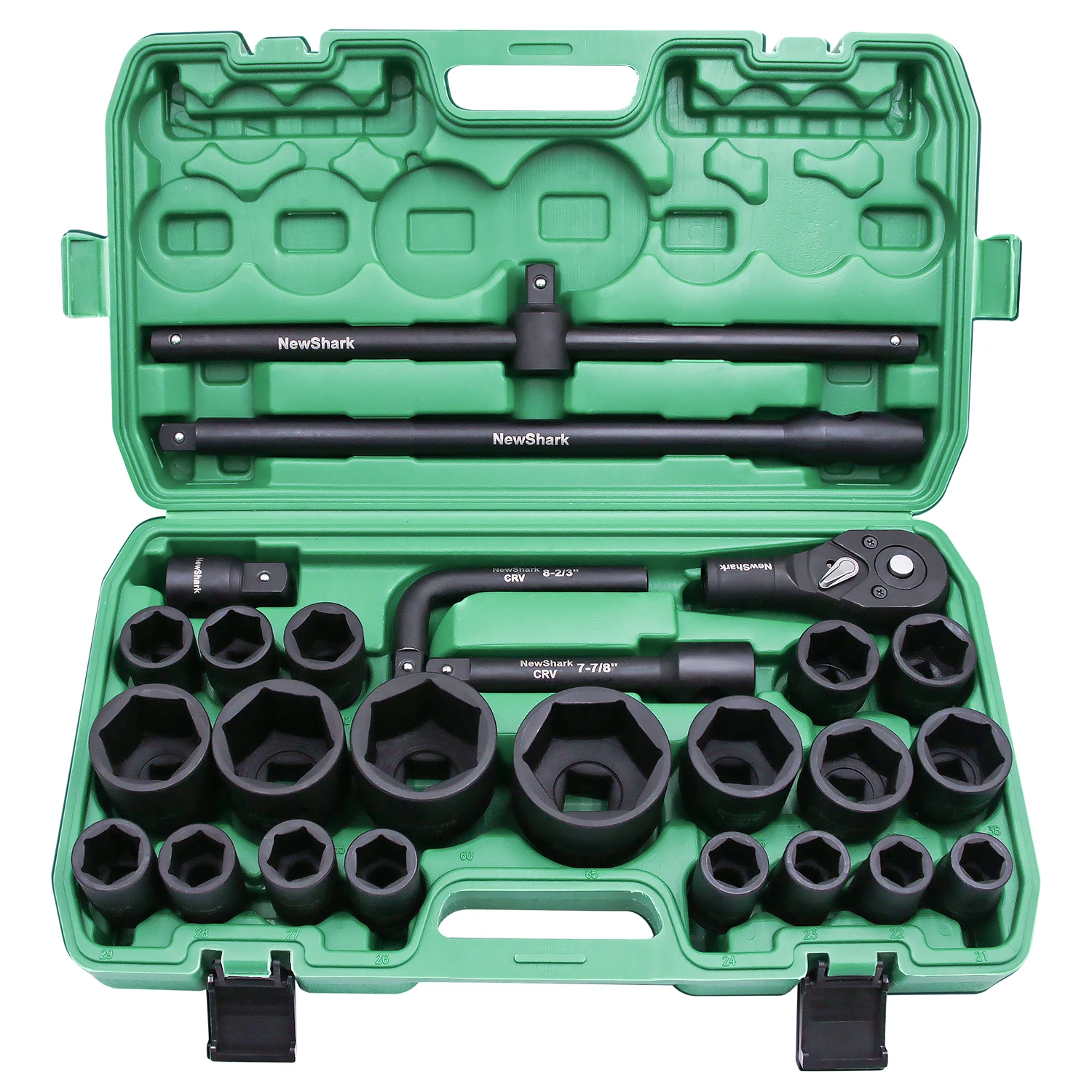 

3/4" Drive Impact Socket Set,26-Piece Jumbo Impact Socket Sets,SAE Standard Sizes,Includes 3/4 Inch To 1 Inch Adapter,2-1/2 Inch