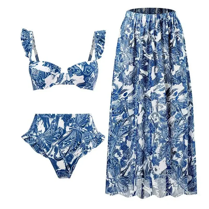

2025 new three-piece bikini swimsuit for women tankini swimsuits women traje de baño adolescentes swimming suit for women