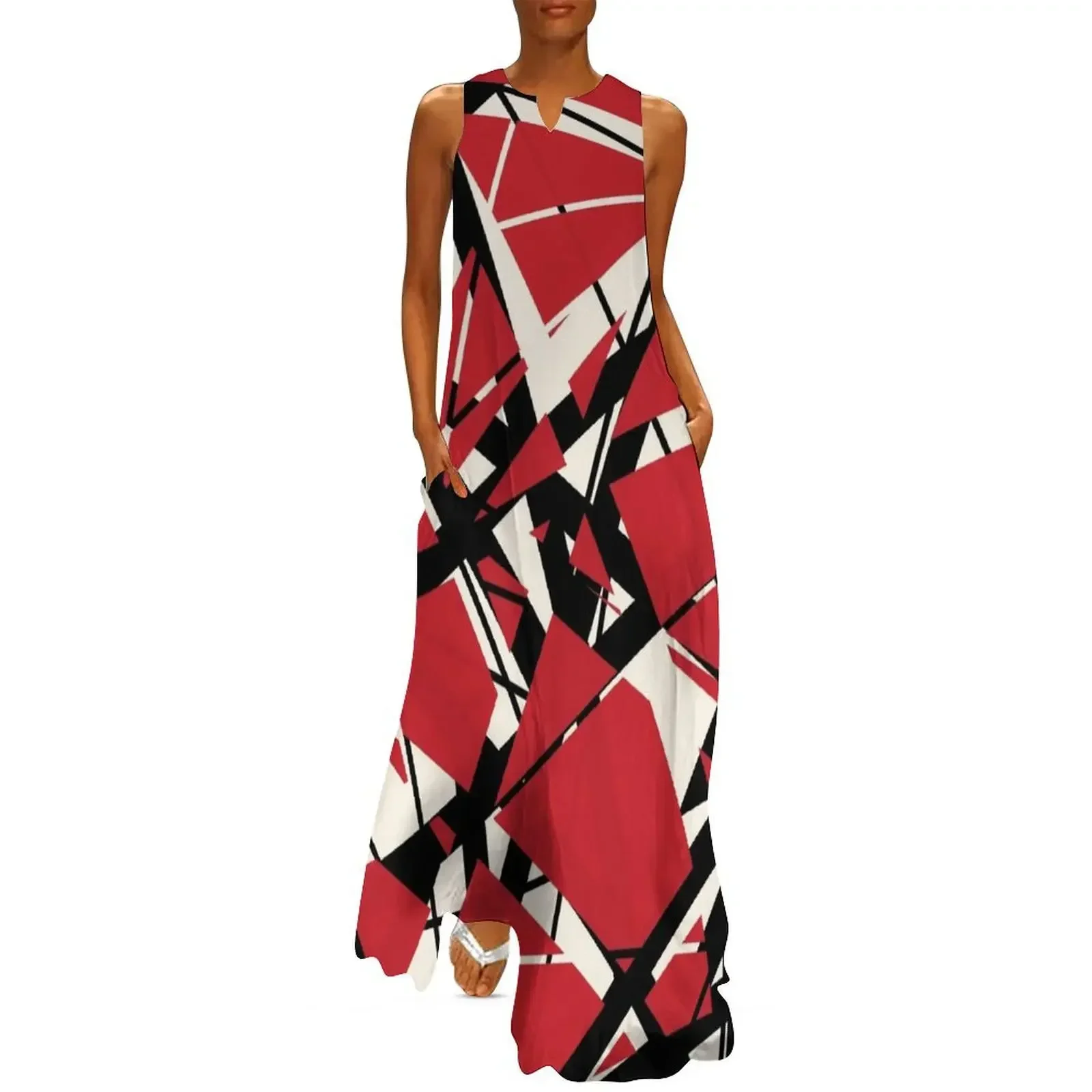 

EVH: authentic stripes design (red) Long Dress Female dress ladies dresses for women 2025 Women's long dress