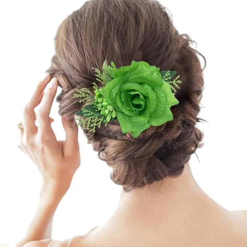 

15YC Decorative Irish Hair Clip Holiday Hair Hoop Party Props Festive Hair Ornament
