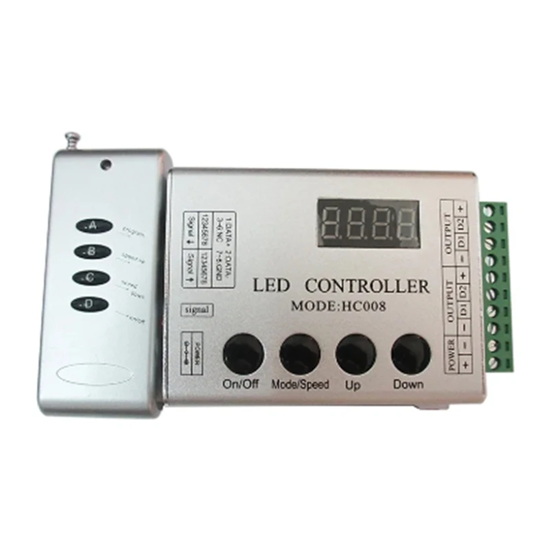 AC17-HC008 Programmable LED Controller 133 Effect Mode RF Control 2048 LED Pixel For WS2811 WS2812 RGB LED Strip Light Tape