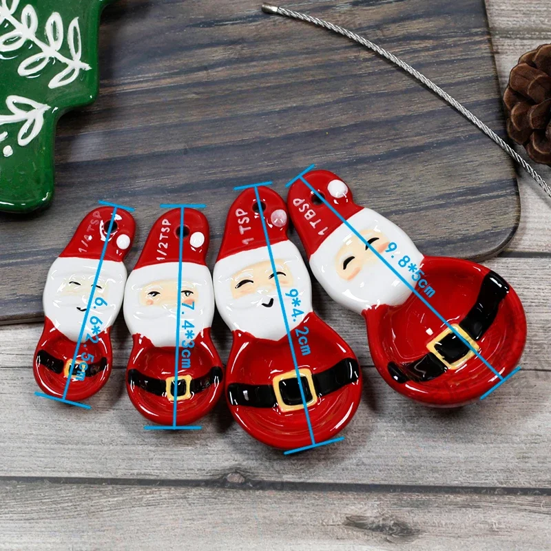 Christmas Ceramic Measuring Spoon Set 6