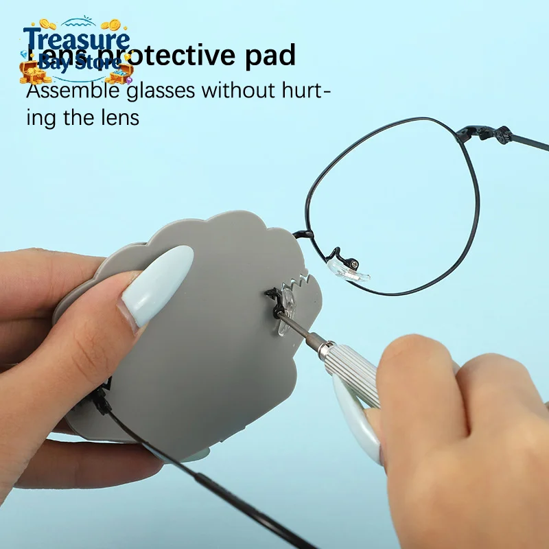Double-Sided Silicone Eyeglass Lens Protector, Scratch Resistant Lens Cover For Eyeglasses Repair & Lens Protection