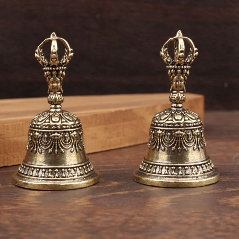 

Brass Exorcism Bell Heart Sutra Prayer Bell Tibetan Pendant