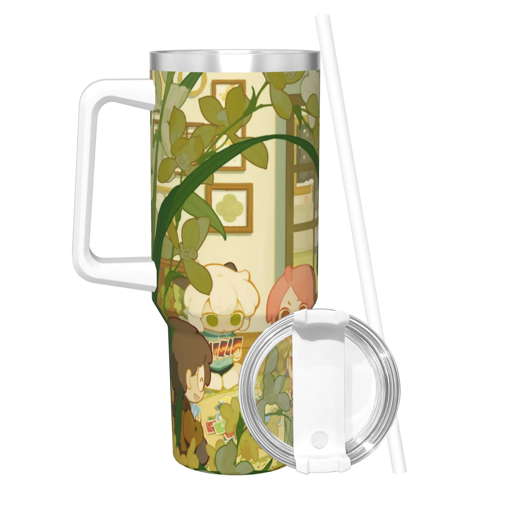 Stainless Steel Tumbler Kawaii Anime LUOXIAOHEIs Thermal Cups  Heat Preservation Cold Drink Car Mugs Driving Water Bottle