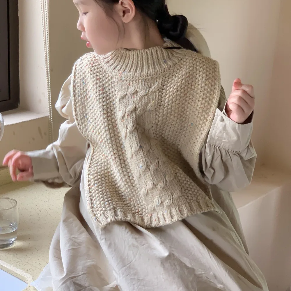 

Girls Skirts 2024 Autumn New Childrens Clothes Girls Baby Korean Style Bubble Sleeve Loose Princess Dress Casual Simple