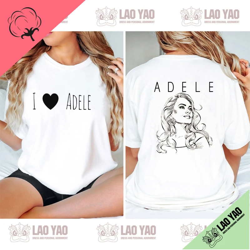 100% cotone Adele Rap t-shirt regalo per donna e uomo magliette per regalo musicale Harajuku Street Style t-shirt Unisex vestiti