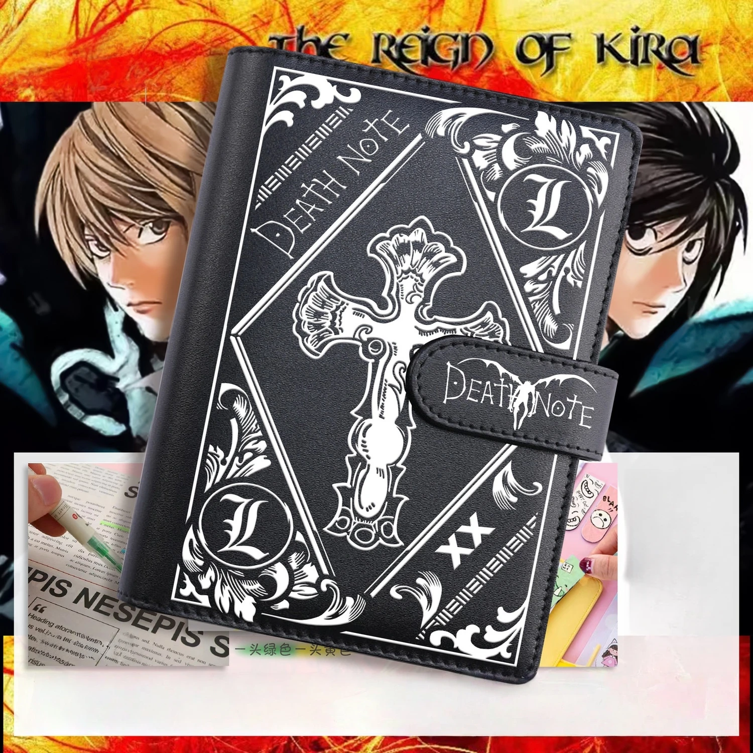 Anime Death Note Notebook Student School Stationery Yagami Light L Lawliet Ryuk Writing Journal Notepad Fans Office Supply Gift