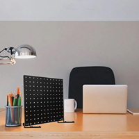 Clamp On Pegboard Brackets T-Shaped Metal Desk Mount No Drilling Supports Table Storage Stand Holder Panel Bracket