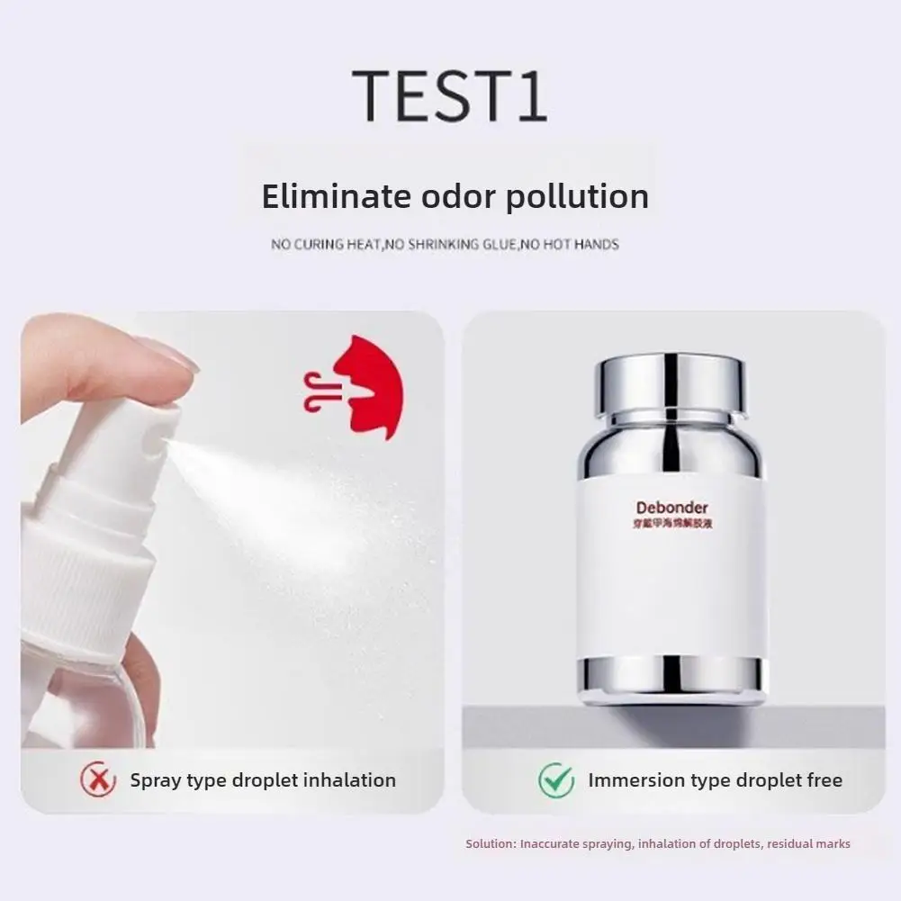 Éponge à ongles dissolvant de colle, Solution à dégagement rapide pour porter et enlever l'armure, eau d'élimination des ongles sans endommager