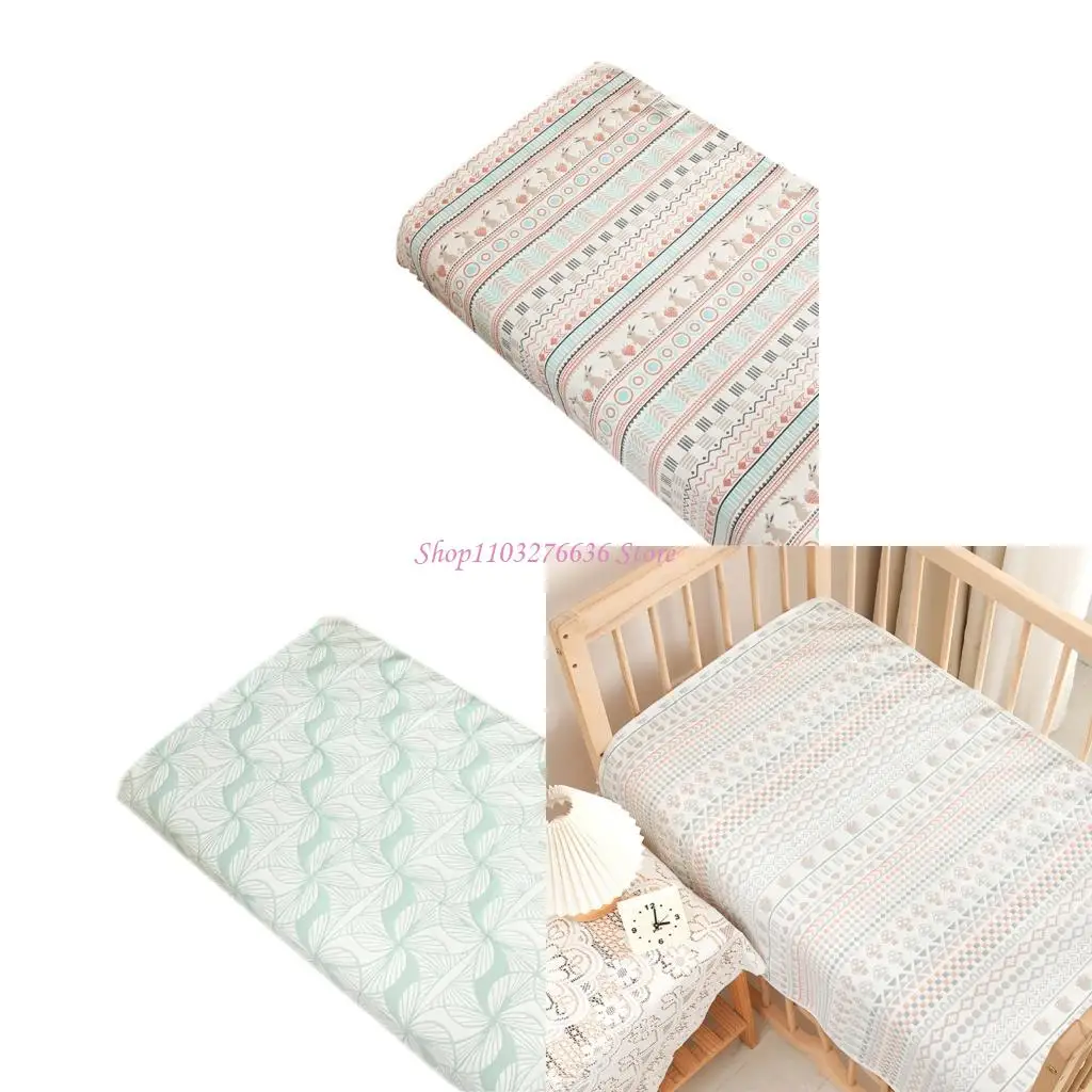 

R6FD мягкая прохладная прокладка для детской кровати 6 слоев дышащих хлопчатобумажных постельных принадлежностей для детской для