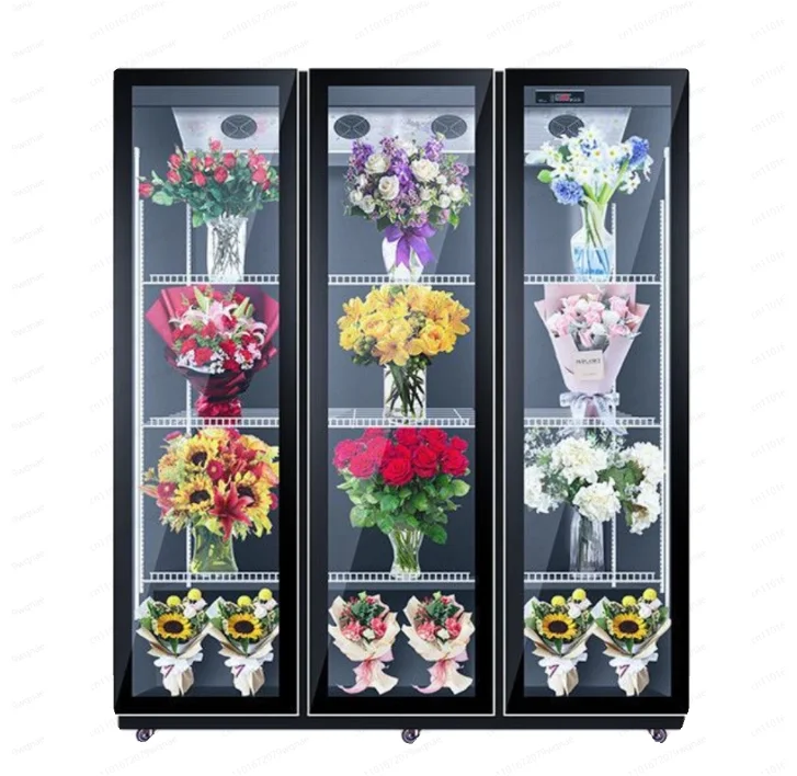 2026-Fresh flowers Commercial bouquet display Refrigerated refrigerator Flower special flower cabinet