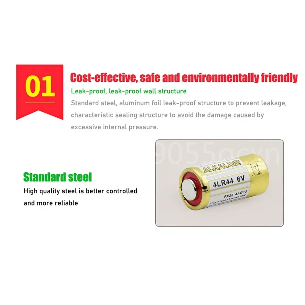 2pcs 6V 4LR44 Alkaline Batteries for Dog Training Shock Collars Beauty Pen A544V 4034PX PX28A L1325 4AG13 544 4A76 Dry Batteries