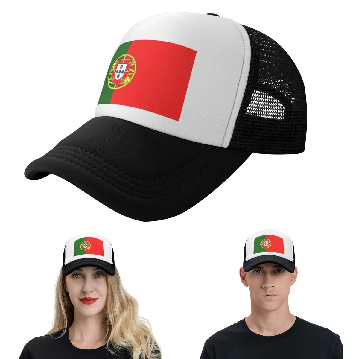 Flag Of Portugal Cap Casual Mesh Baseball Caps Adjustable Hat Hip Hop Summer Unisex Baseball Hats