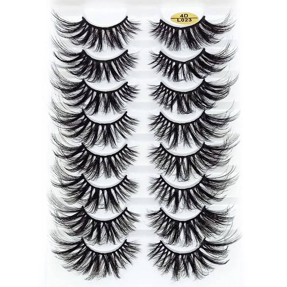 Pairs Handmade Woman Full Volume Thick Multilayered Effect Long Natural Eye Lash Extension False Eyelashes 4D Mink 25MM Lashes