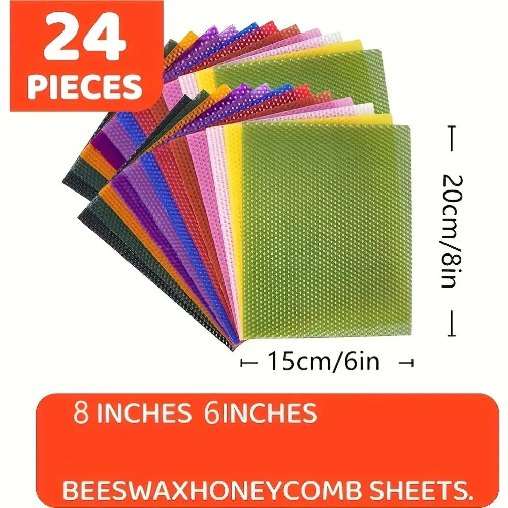 14 Sets Rainbow Beeswax Candle Making Kit for Christmas & Halloween