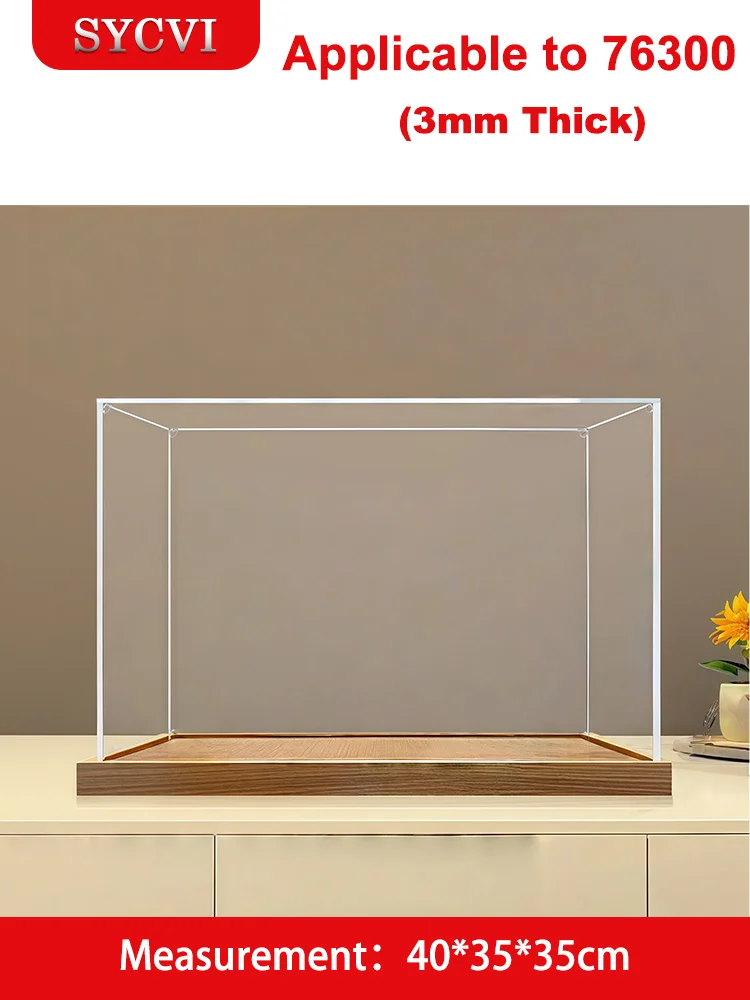 透明アクリルディスプレイケース 76300モデル用、ビルディングブロック防塵コレクションショーケースボックス、サイズ40x35x35cm 厚さ3mm