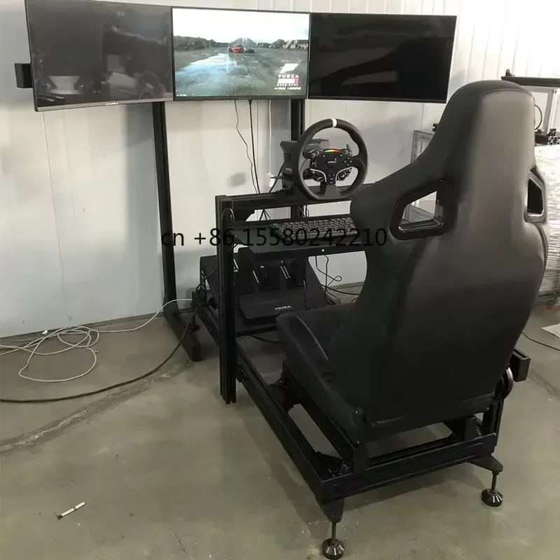 for R5 Direct Drive Steering Wheel Base Complete Set Assembly Racing Cockpit With Triple Stand