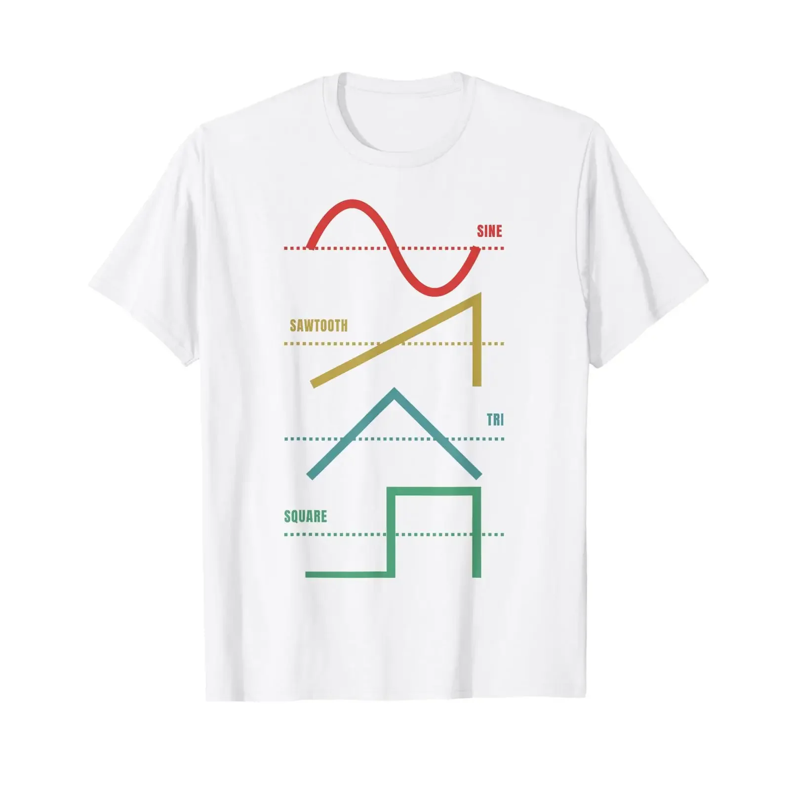 Vintage Analogue Synthesizer Techno Waveform Synth Nerd T Shirt vintage Washed designer clothes Soft Casual Versatile Slightly