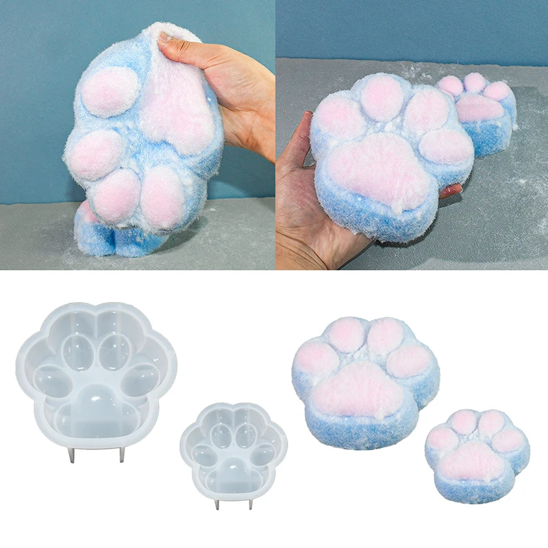 Cat Paw Jar Clay Silicone Molds DIY Handmade Home Storage Box Gypsum Plaster Resin Mold Candle Jewelry Organizer Making Mould