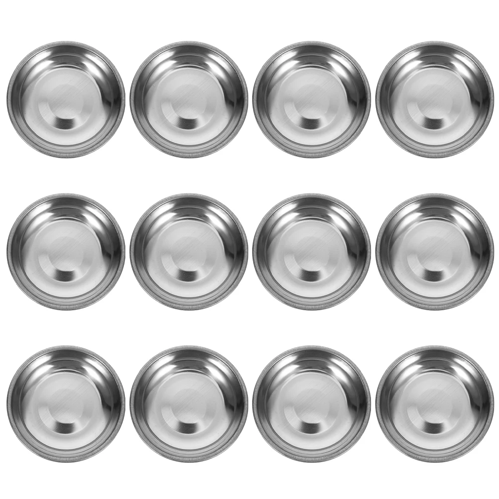 

20Pcs Stainless Steel Condiment Bowls Round Mini Appetizer Plates Metal Sauce Dishes for Home Kitchen Snacks Side Dish