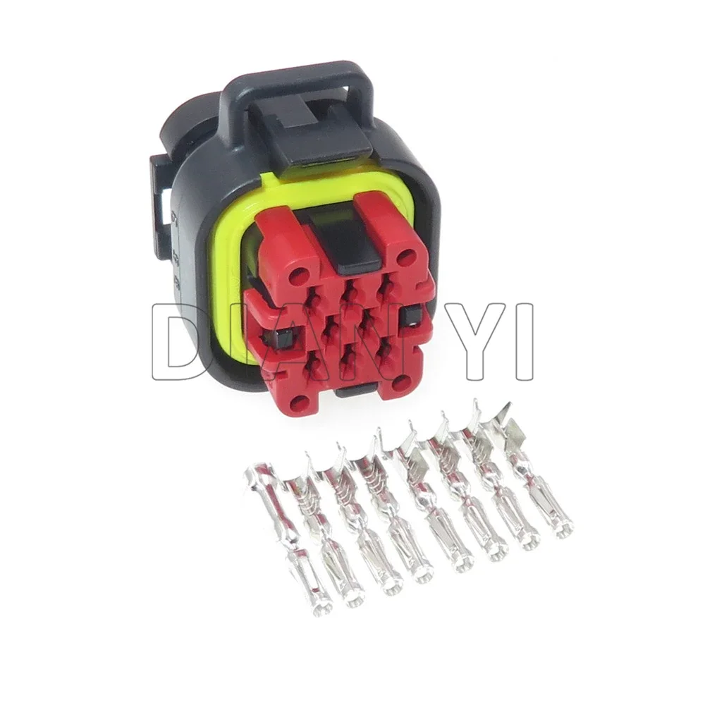 1 Set 8 Way 770520-1 776286-1 AC Assembly Car New Energy Controller ECU Connector With Cables Automobile Waterproof Socket