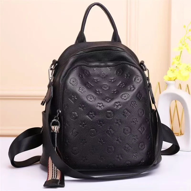 

Fashion embossed women's backpack versatile daily casual daily commuter school school bag travel fashion exquisite texture