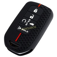 Silicone 5 Buttons Car Smart Key Case Cover Accessories For Honda Civic Accord CR-V Pilot Insight Passport Holder Keychain