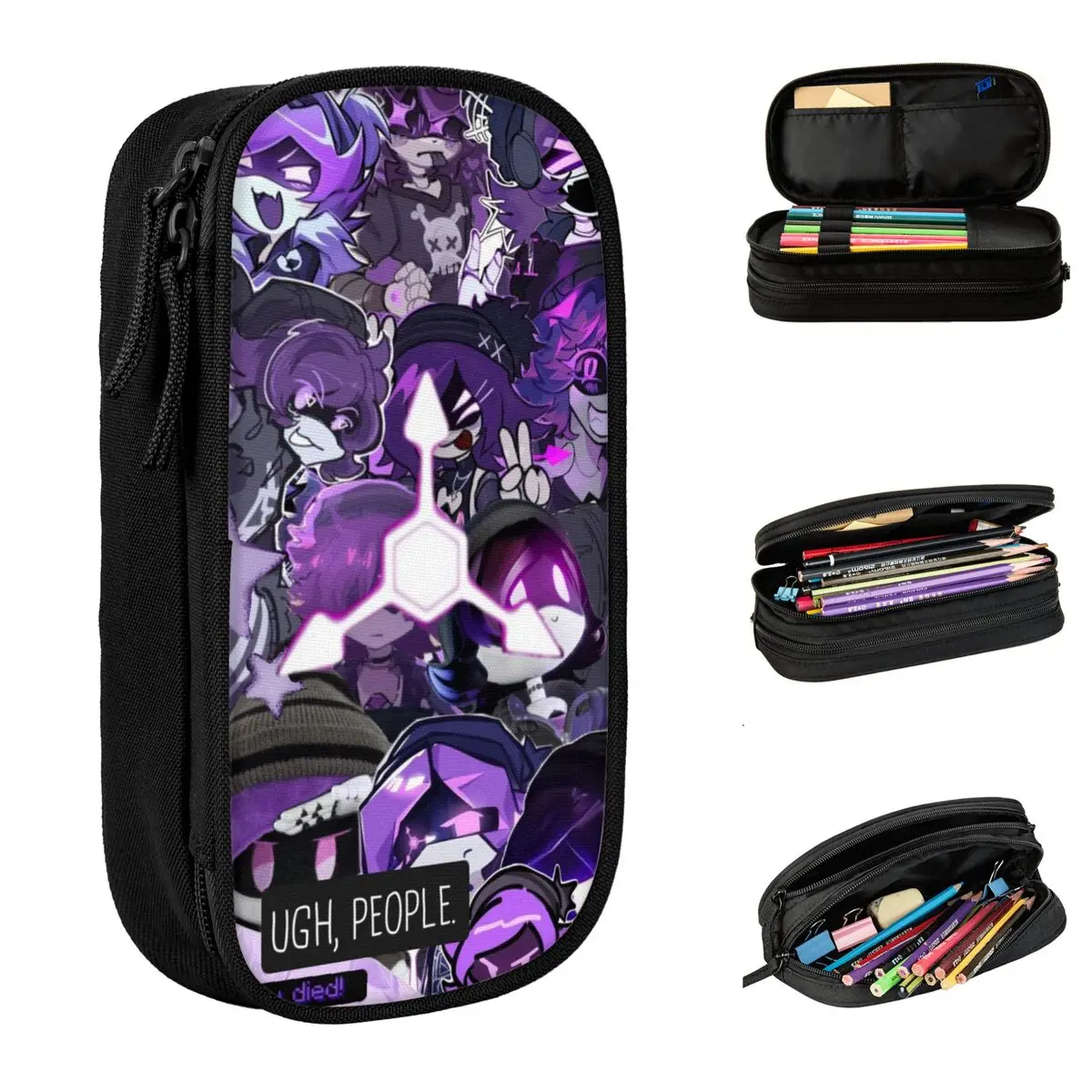 Creative Uzi Murder Drones Pencil Cases Pencilcases Pen for Girls Boys Big Capacity Bags School Supplies Zipper Stationery