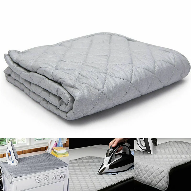 HGHO 2X Table Top Ironing Mat Laundry Pod Washer Dryer Cover Board Heat Resistant Blanket Press Clothes Protector