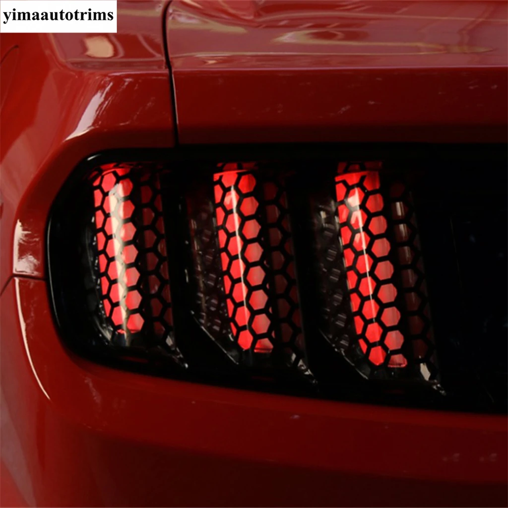 

Car Rear Trunk Tail Head Light Lamp Film Paste Honeycomb Sticker Decoration Accessories Exterior For Ford Mustang 2015 2016 2017