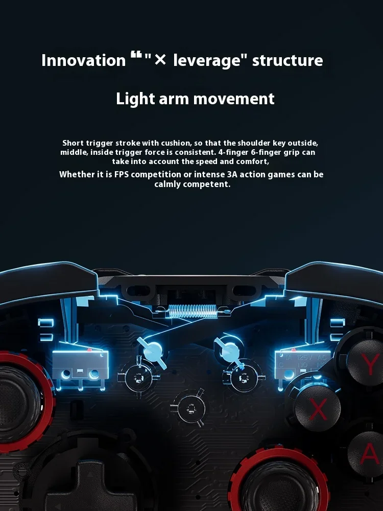 Bigbigwon Blitz 2 TMR Dynasty Warriors Nearlink 3 Modo Sem Fio Bluetooth Gamepad Somatosensorial 6 Controladores 2000Hz Para NS PC