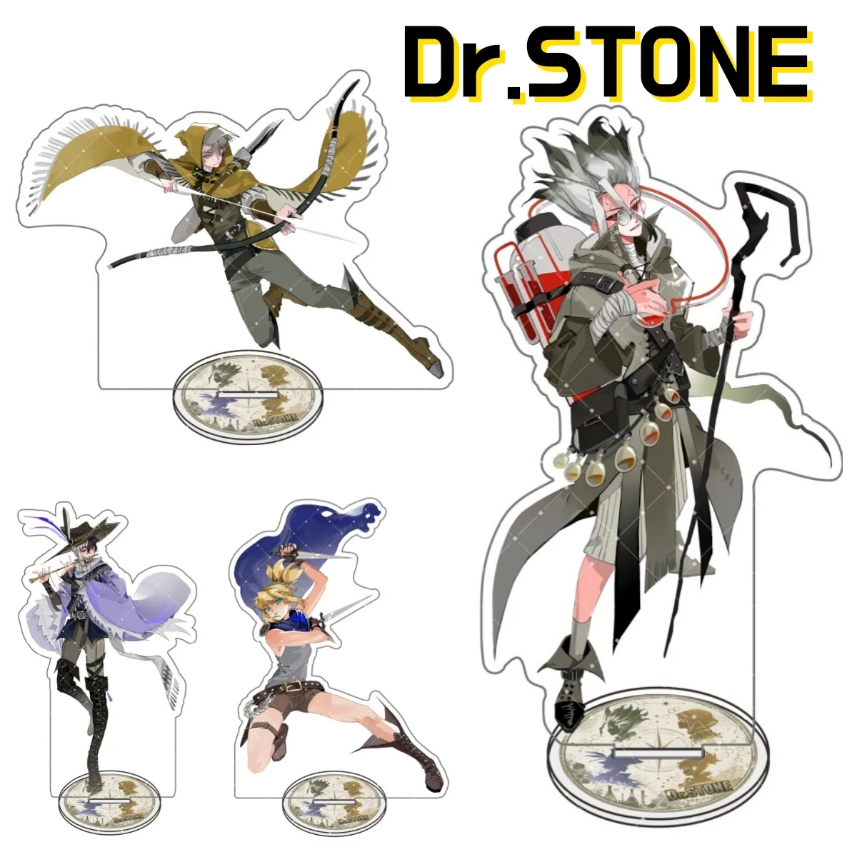 Dr.Stone Anime Acrylic Stand Ishigami Senkuu Asagiri Gen Nanami Ryusui Figure Display Goods Collection Desk  Ornament key chain
