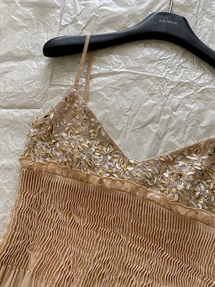 Dru Nar Thousand Gold Coastline Spódnica damska o długości midi, o kroju litery A, Bal Dr Beach Vaion, moda wiosna-lato