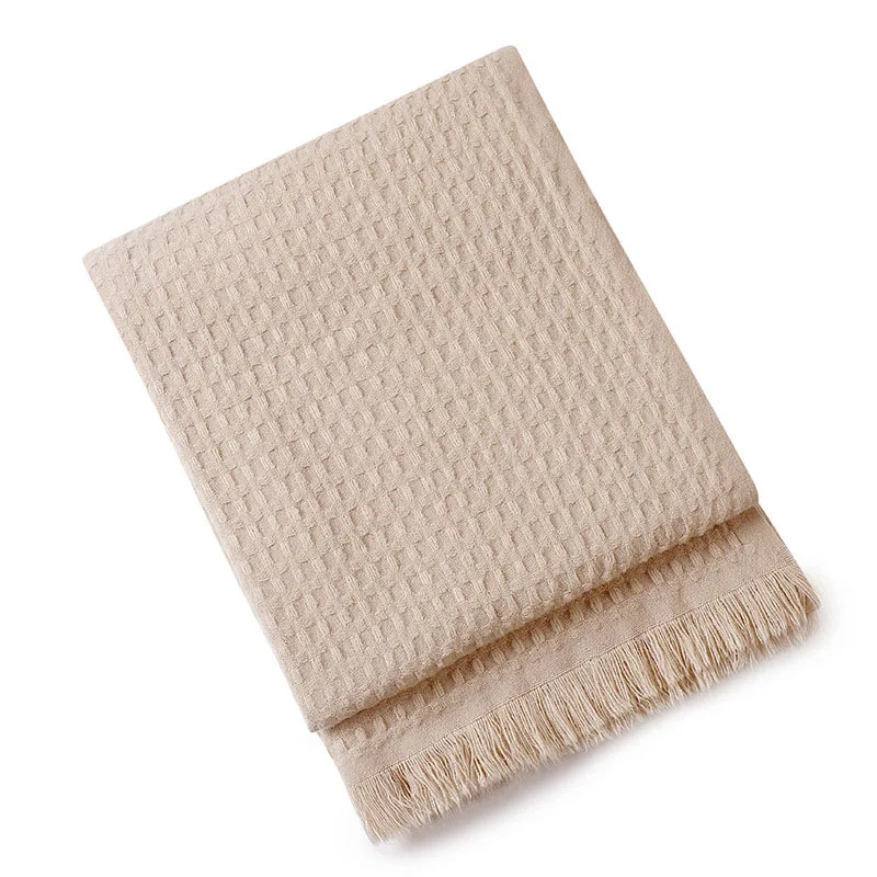 Waffle Plaid Blanket Acrylic Nordic Knitted Blanket Throw Sofa Bed Decoration Plaid Bedspread Sofa Cover Plane Office Blankets