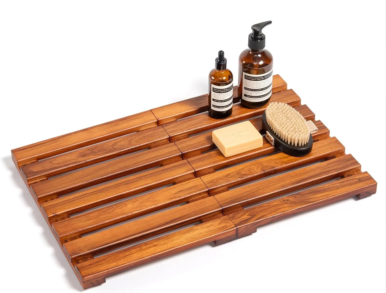 

Премиальный нескользящий коврик для душа из тика, быстросохнущий напольный коврик для ванной и душевой, из массива дерева (21x14 дюймов)