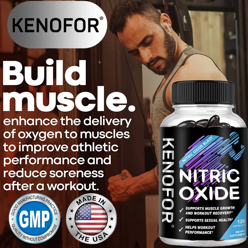 Nitric Oxide Supplement - Premium Nitrogen Booster To Support Muscle, Strength and Energy for Enhanced Training