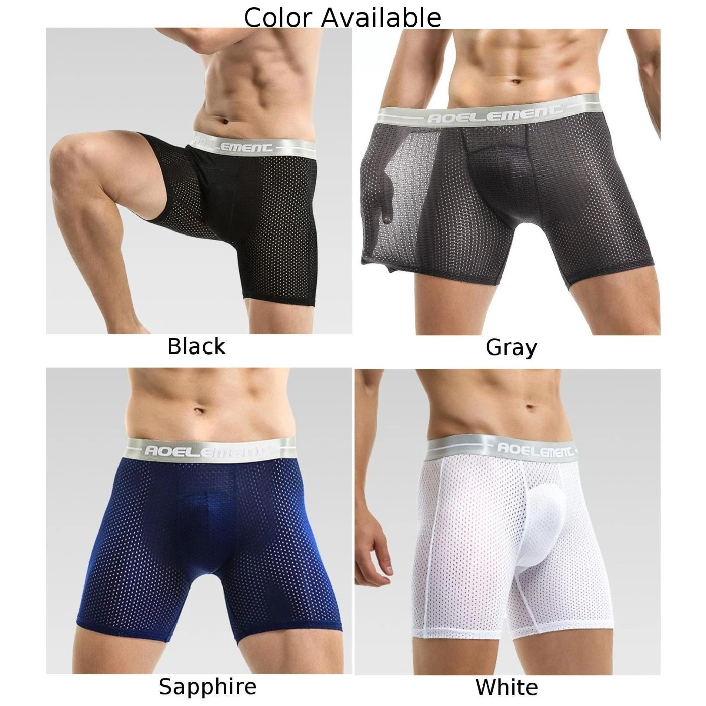 Lingerie Underpants Underwear Seamless Men\'s Bulge Pouch Boxer Shorts Perfect For Workout And Fitness Multiple Colors