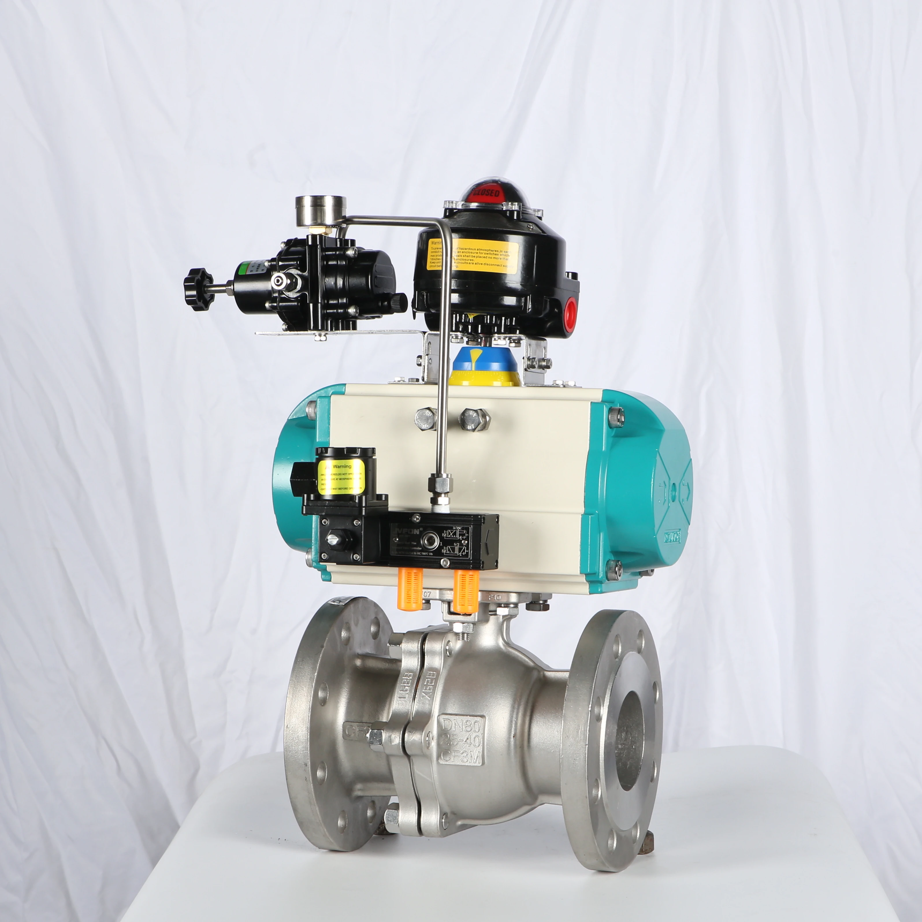China Stainless Steel Pneumatic Flange Ball Valve Control Actuator OEM for Water Gas Oil Manufactured by Top Valve Manufacturer