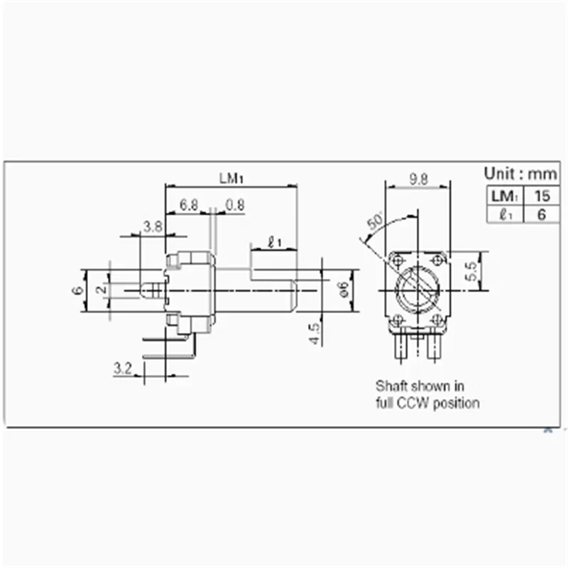 1 PCS Japanese ALPS Alps EC16 Volume Encoder Switch 24 Positioning Number 24 Pulse Shaft Length 15mm