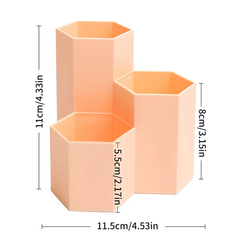 Simple Frosted Honeycomb Pen Holder Large Capacity Multi-functional Desk Stationery Storage Box Office Accessories