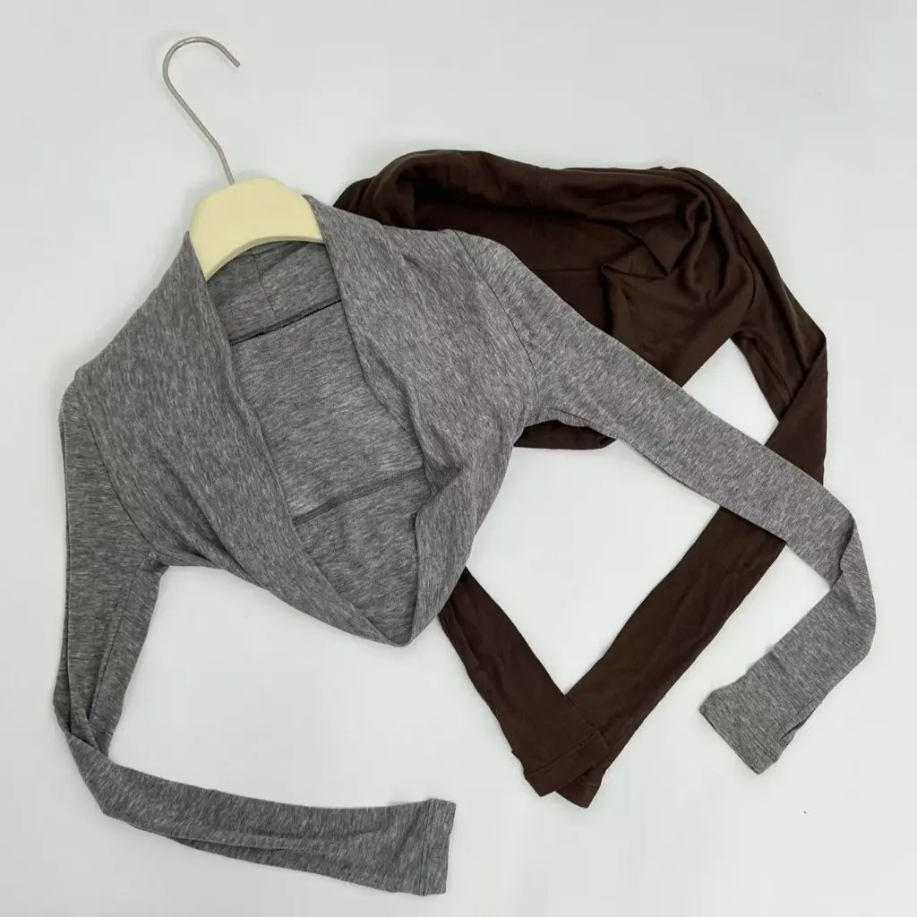 

Summer Slim Fit Knitted Tencel Wool Jacket with Walking Sleeves Matching Brown Light Gray Black Navy Blue