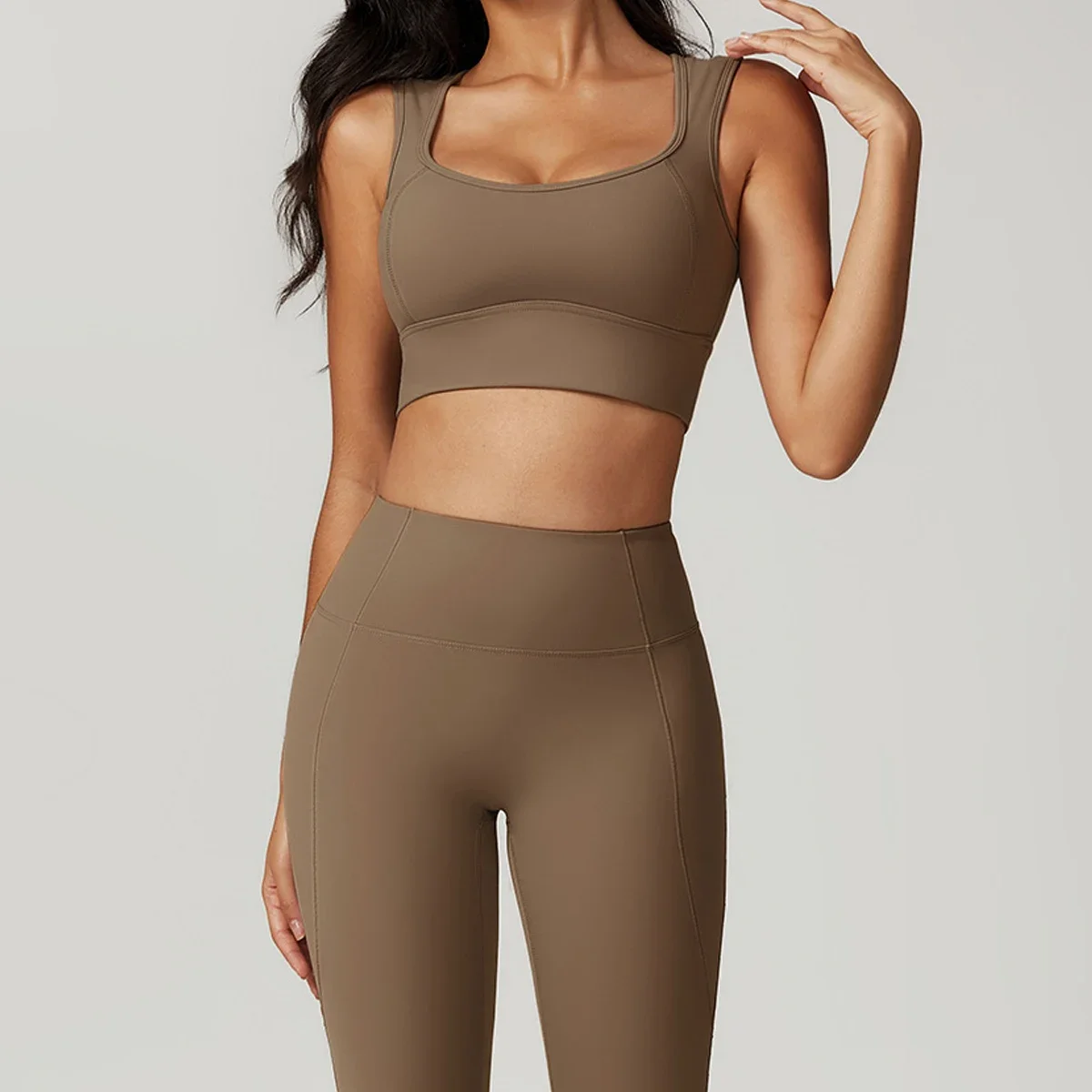 New 2 Pieces Yoga Suits Women Sexy Tight-Fitting Sports Bra Push Up Leggings Yoga Sets Gym Fitness Tops High Waist Flare Pants