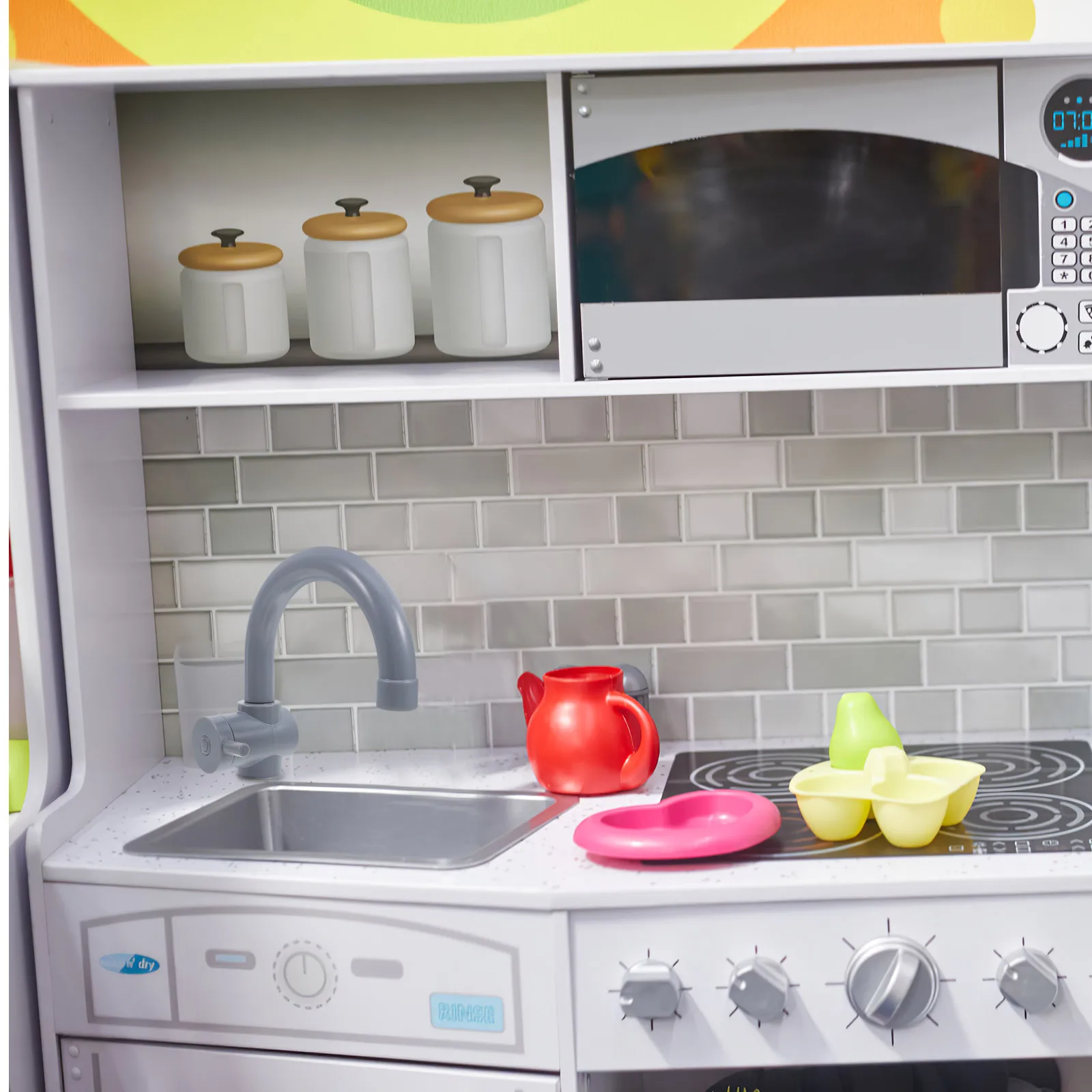 

2 Pcs Playing House Faucet Kitchen Sink Toy Accessories Artificial Water Pretend Playset Role Grey Childrens