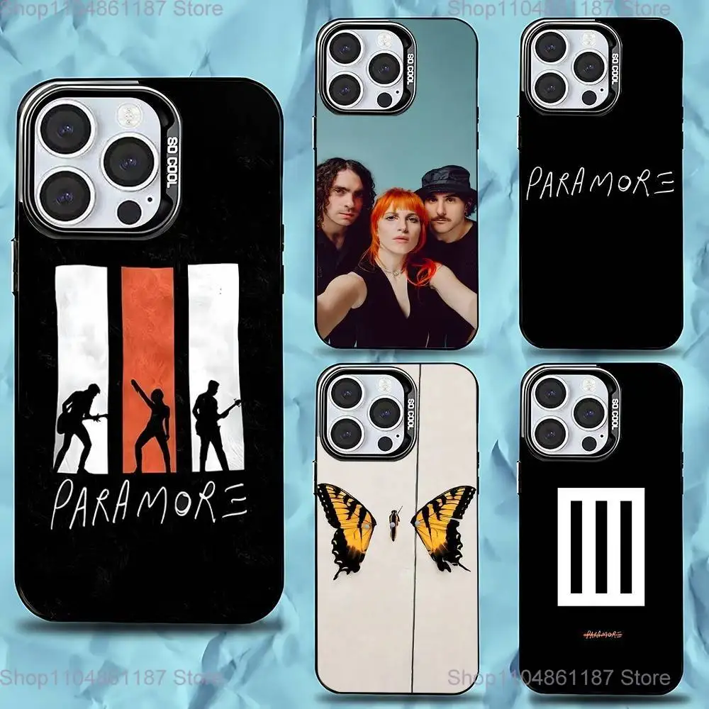 

P-ParamoreS Band Phone Case For iPhone 17,16,15,14,13,12,11,Pro,Max,Plus,Mini,XS,SE Anti Fall Black Matte Hard Bumper