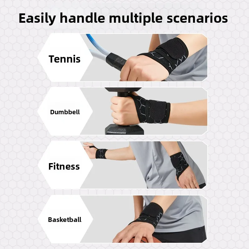 Professional Sports Wrist Guard Tendon Sheath Brace for Men Anti Sprain Wrap Fixed Support for Basketball Tennis Badminton