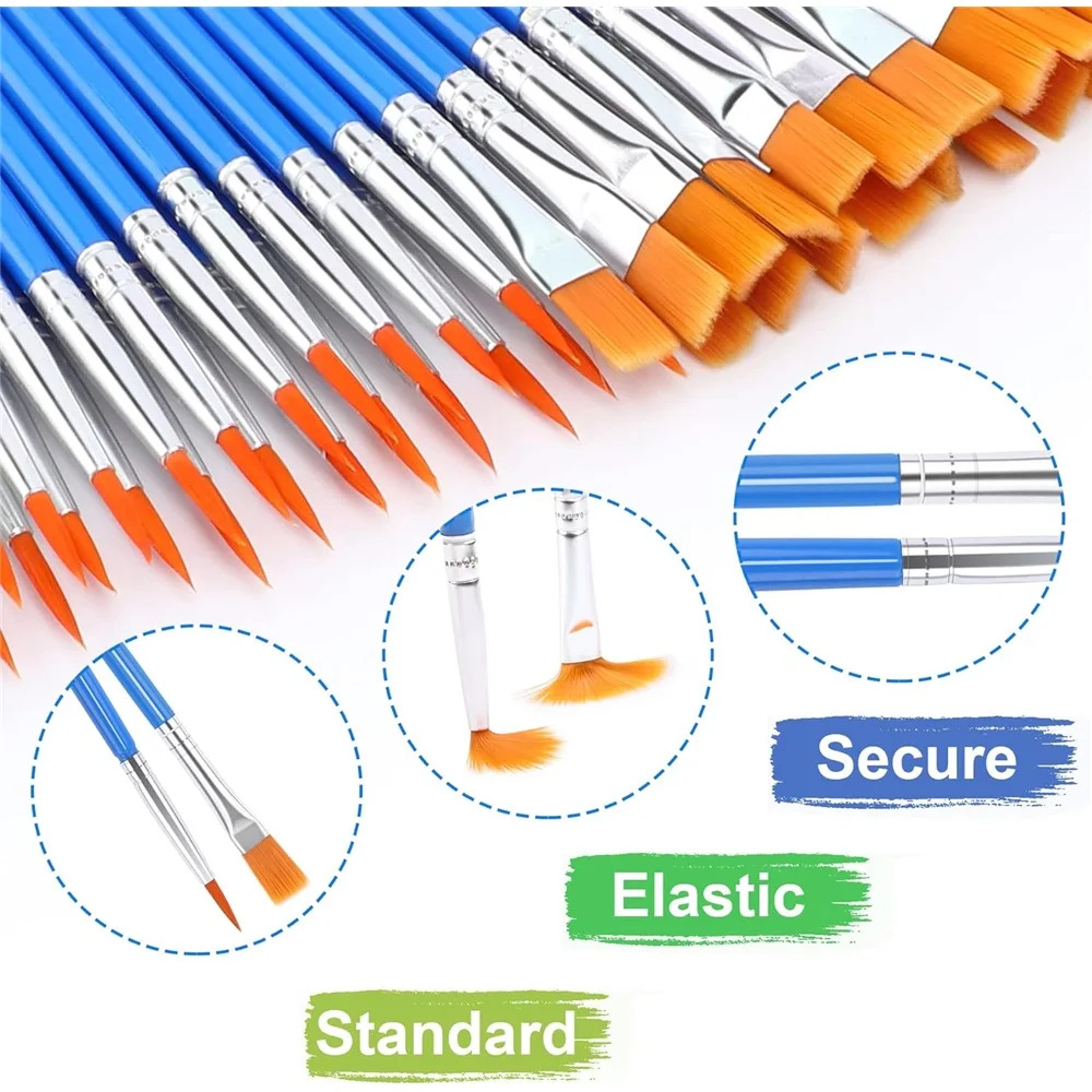 12er-Set Ultimate Artist Starter Pack mit Pinseln und Paletten, perfekt für Anfänger, Studenten und Bastler, perfektes Geschenk – Detail 1