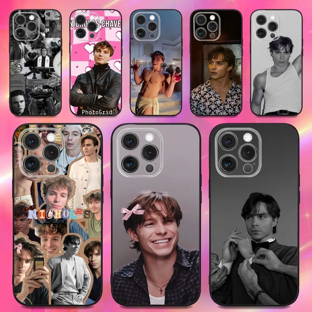 

Nicholas C-Chavez Actor Phone Case For iPhone 16,15,14,13,12,11,Pro,Max,Plus,X,XS,XR,SE,8,7,Mini,Soft Silicone Black Case