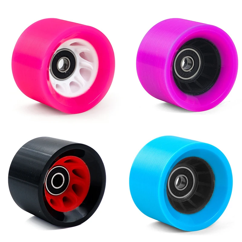 цена Roller Skate Wheels 95A Quad Skate Wheels 4 Pack 58mmx39mm   with Bearings for Double Row Skating or Skateboard Accessorie